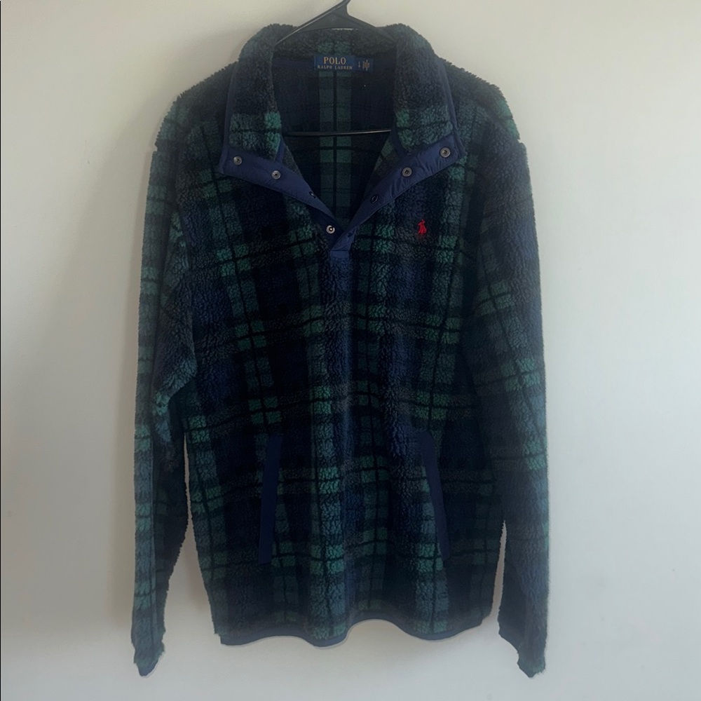 Ralph Lauren Green and Blue Plaid Fleece